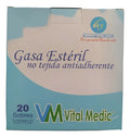 Gasa No Tejida Vital Medic 7.5 x 7.5 cm (Caja x20 Sobres Estériles)